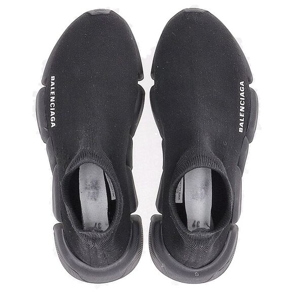 Balenciaga Speed 2.0 Knit Sneakers In Black Polyester - Picture 6 of 12
